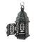 10.5" Black Metal Moroccan Style Candle Lantern with Intricate Cutouts